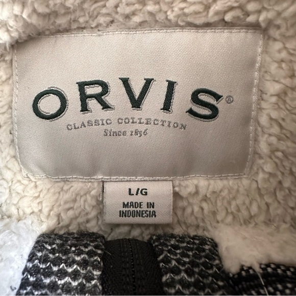 Orvis Sherpa Lined Quarter Zip Pullover Sweater Fleece Jacket Men’s Large Black - Picture 11 of 11